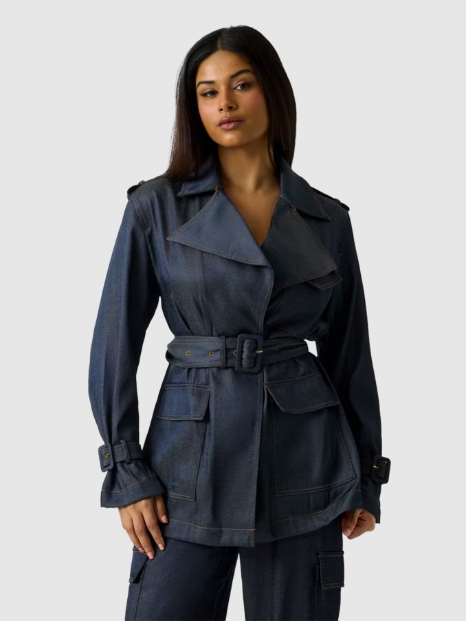 Trench Guess Mulher Regine Short Fluid Trench