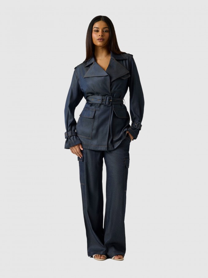 Trench Guess Mulher Regine Short Fluid Trench