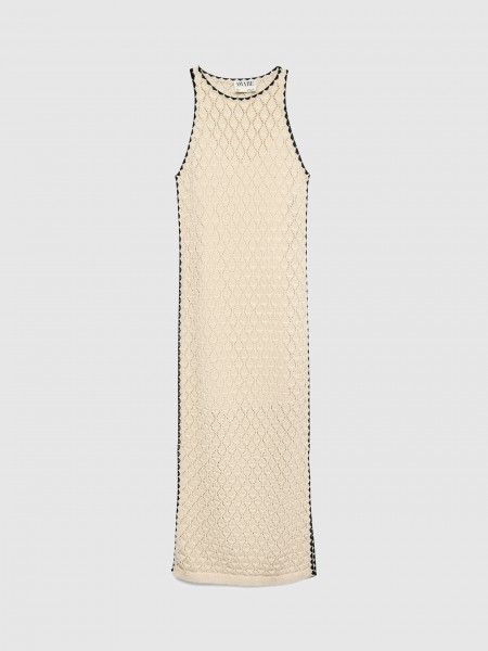 Dress Woman Cream Vero Moda Dress Woman Cream Vero Moda