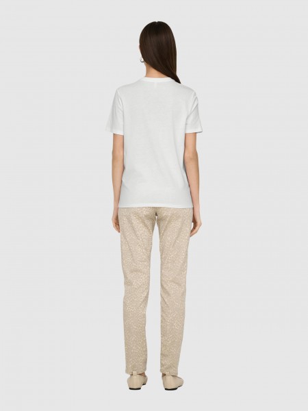 T-Shirt Mulher Onlparker S/s O-Neck Bling Top Box Jrs Only