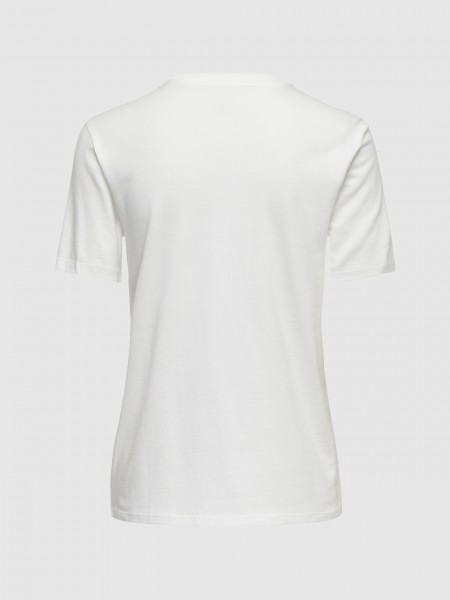T-Shirt Mulher Onlparker S/s O-Neck Bling Top Box Jrs Only