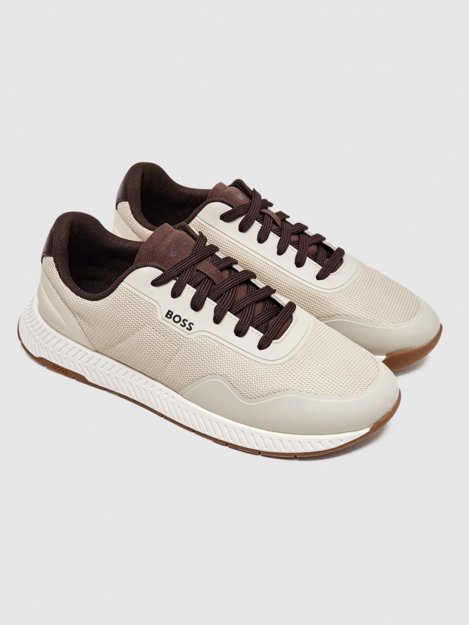 Tenis Hombre Beige Boss - Green