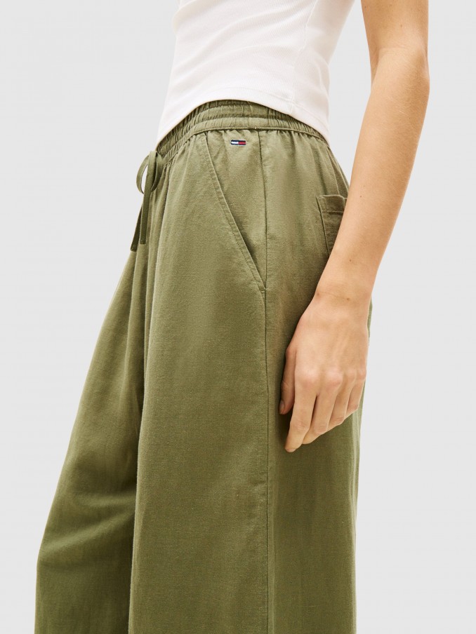 Pantalones Mujer Verde Tommy Jeans