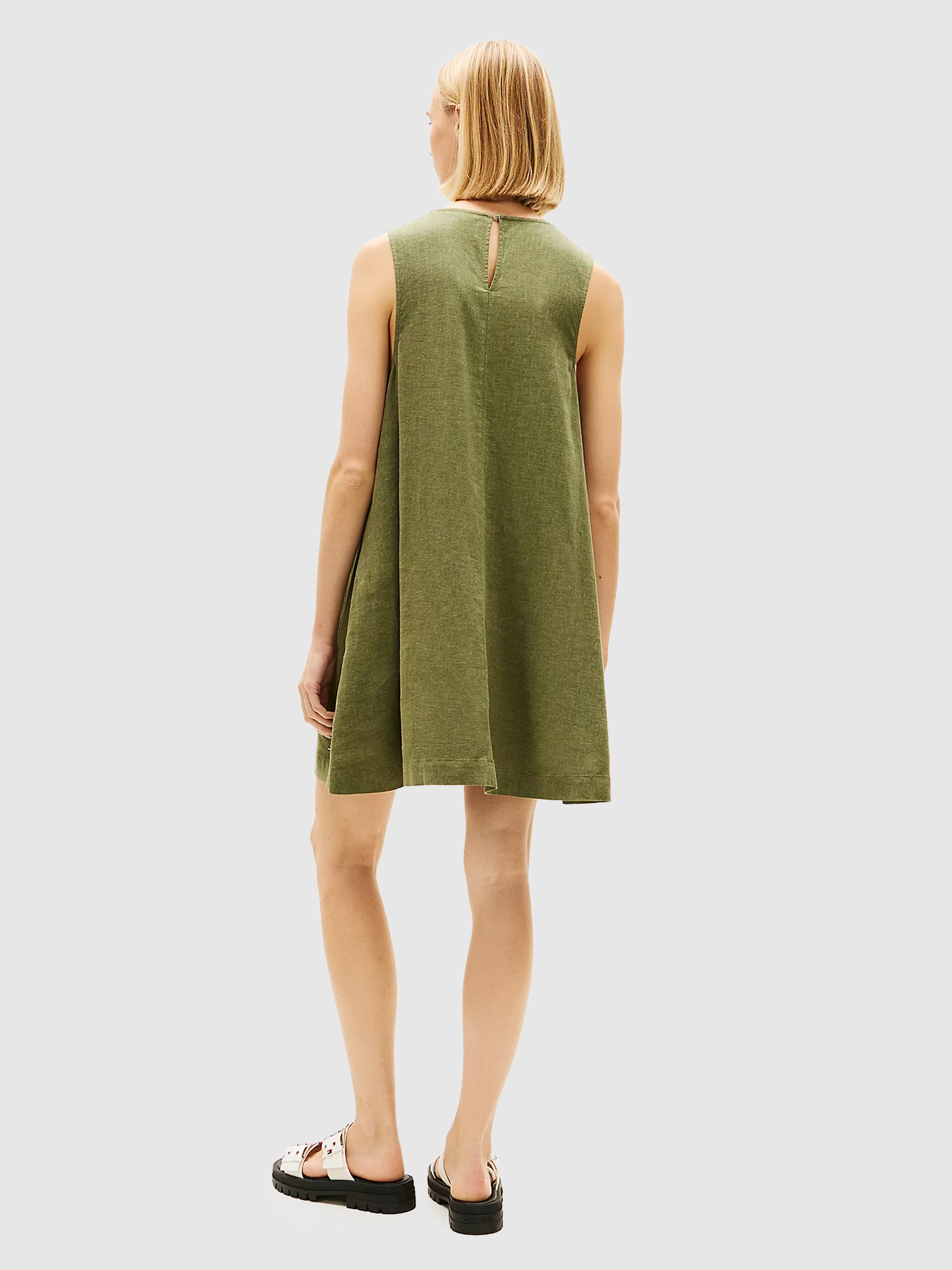 Dress Woman Green Tommy Jeans