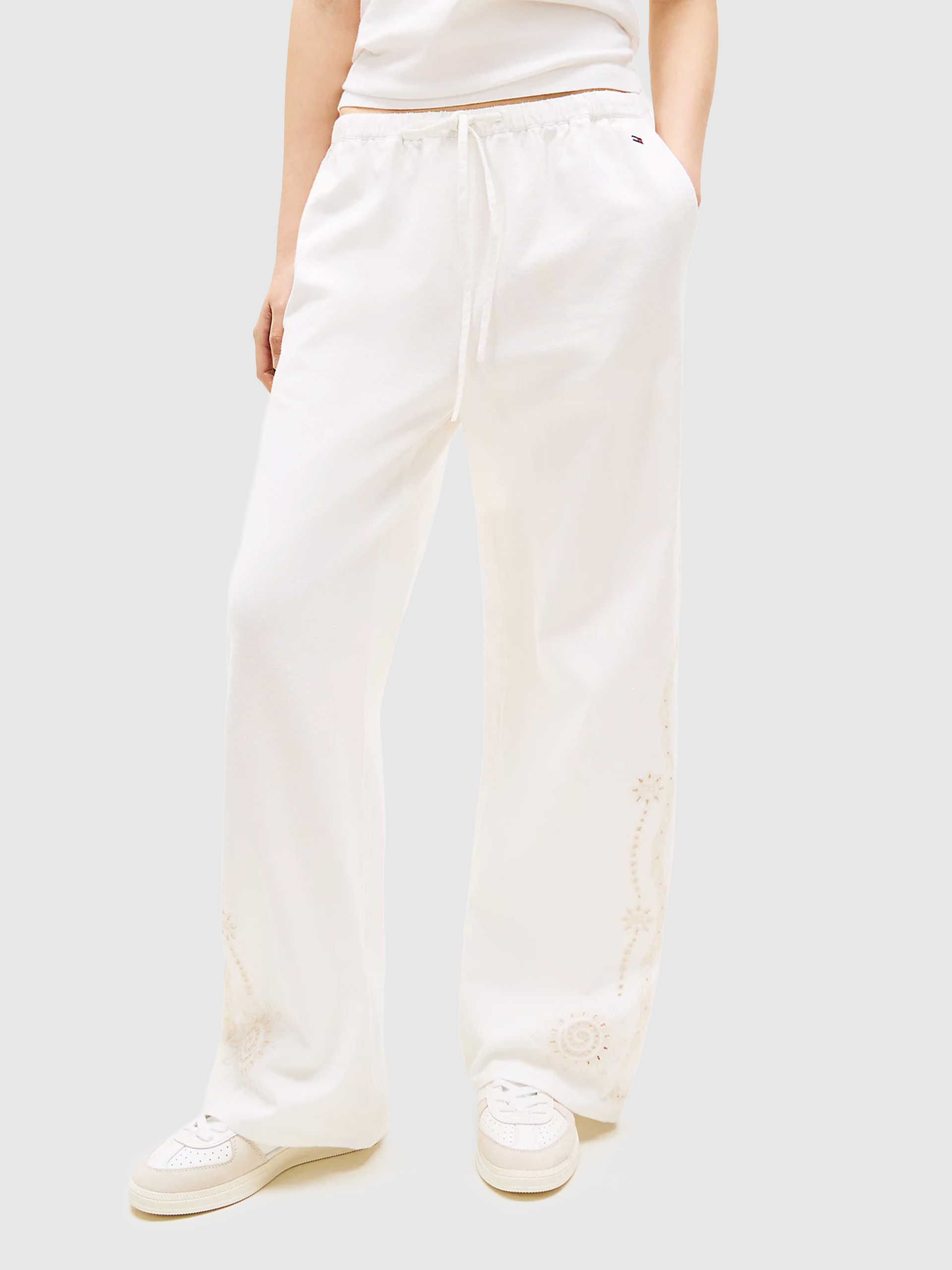 Pantalones Mujer Blanco Tommy Jeans