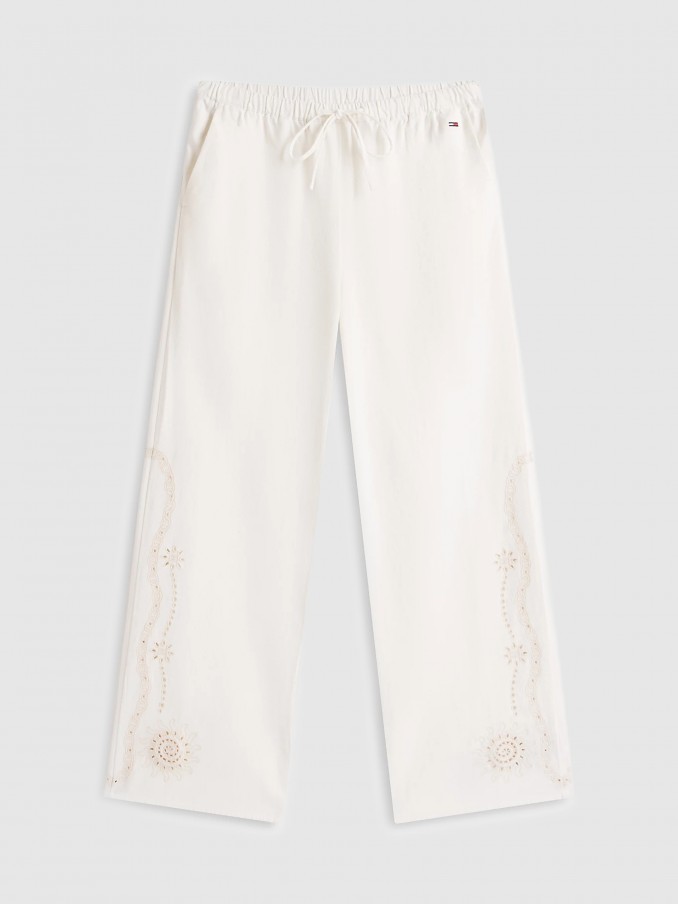 Pantalones Mujer Blanco Tommy Jeans