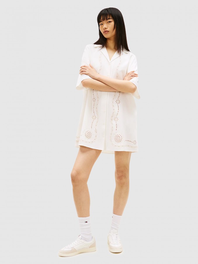 Vestido Mujer Blanco Tommy Jeans