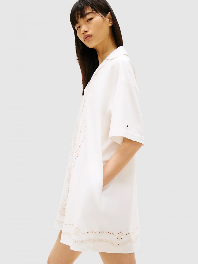 Vestido Mujer Blanco Tommy Jeans