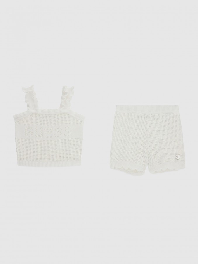 Conjunto Niña Blanco Guess