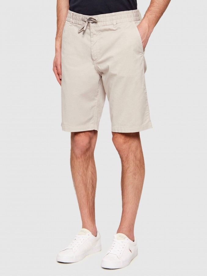 Shorts Man Beige Boss - Orange