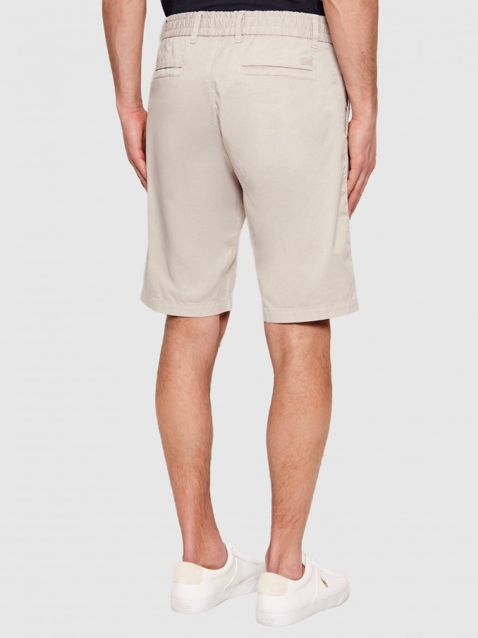 Shorts Man Beige Boss - Orange