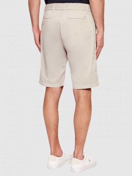 Shorts Man Beige Boss - Orange