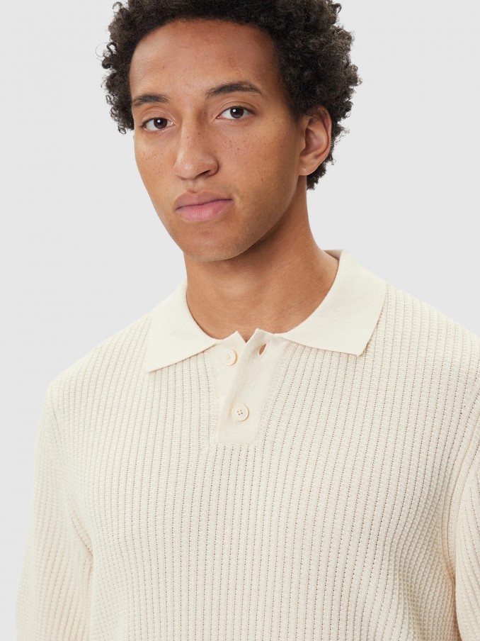 Polo Shirt Man Cream Boss - Orange