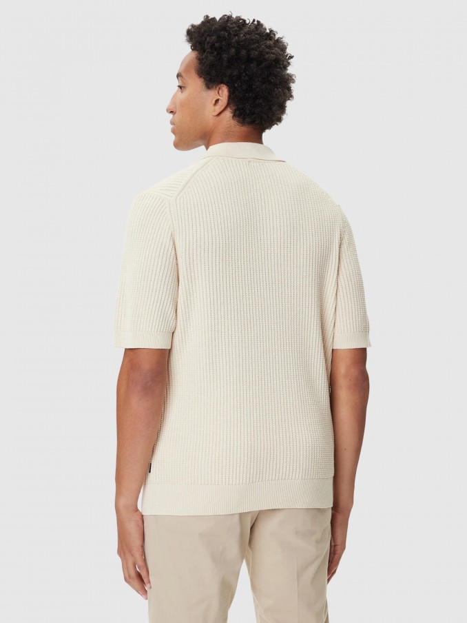Polo Shirt Man Cream Boss - Orange