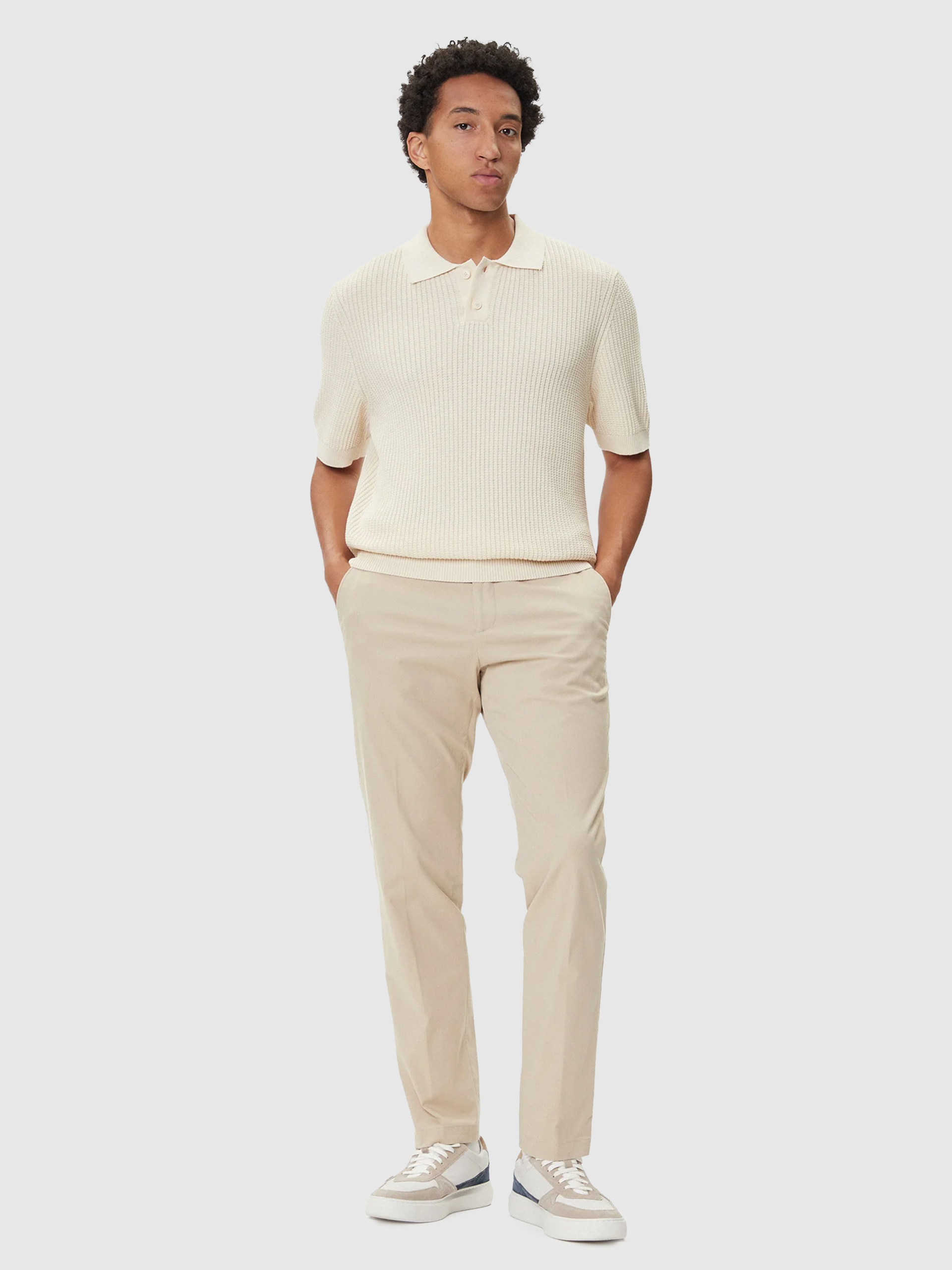Polo Shirt Man Cream Boss - Orange