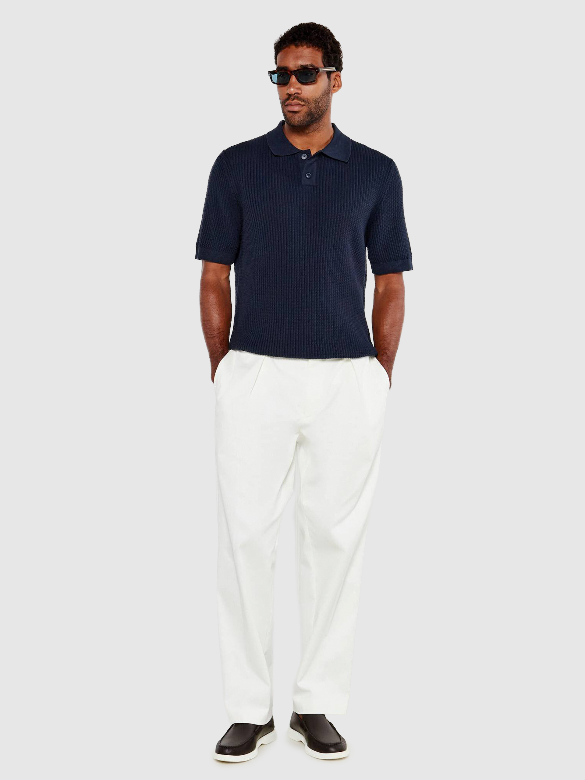 Polo Shirt Man Navy Blue Boss - Orange