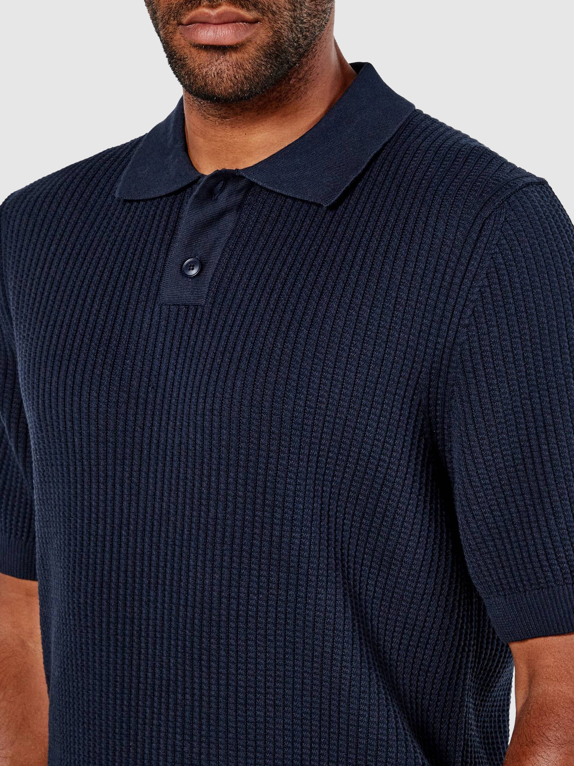 Polo Shirt Man Navy Blue Boss - Orange