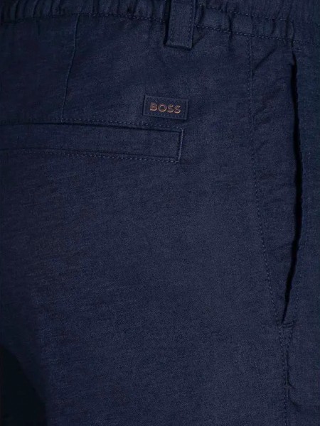 Shorts Man Navy Blue Boss - Orange