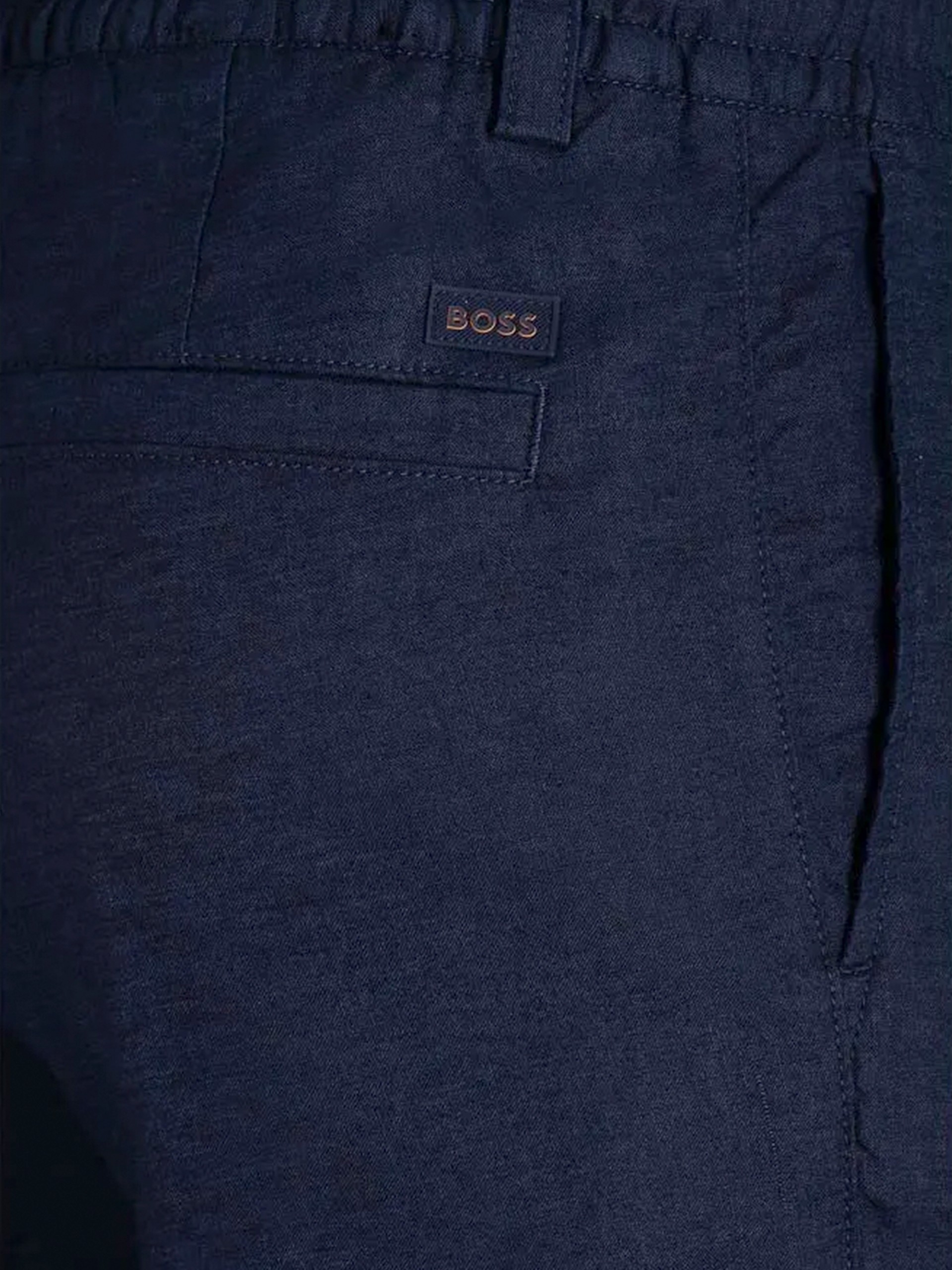 Shorts Man Navy Blue Boss - Orange