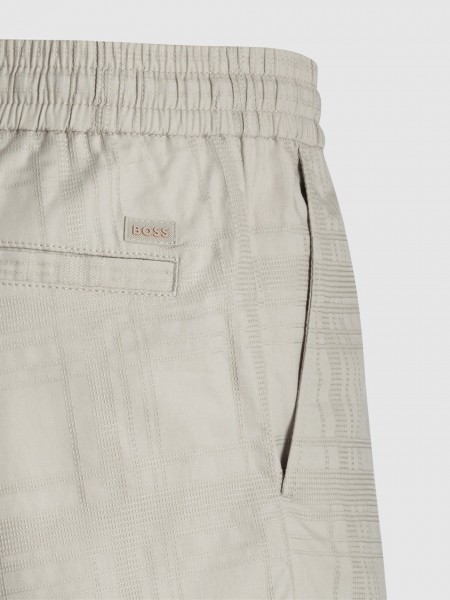 Shorts Man Beige Boss - Orange