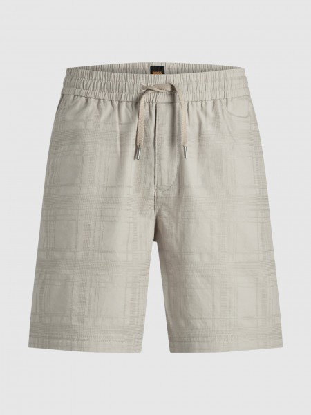 Shorts Man Beige Boss - Orange