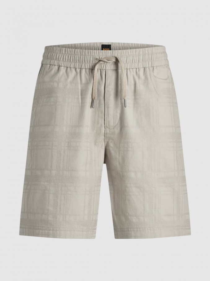 Shorts Man Beige Boss - Orange