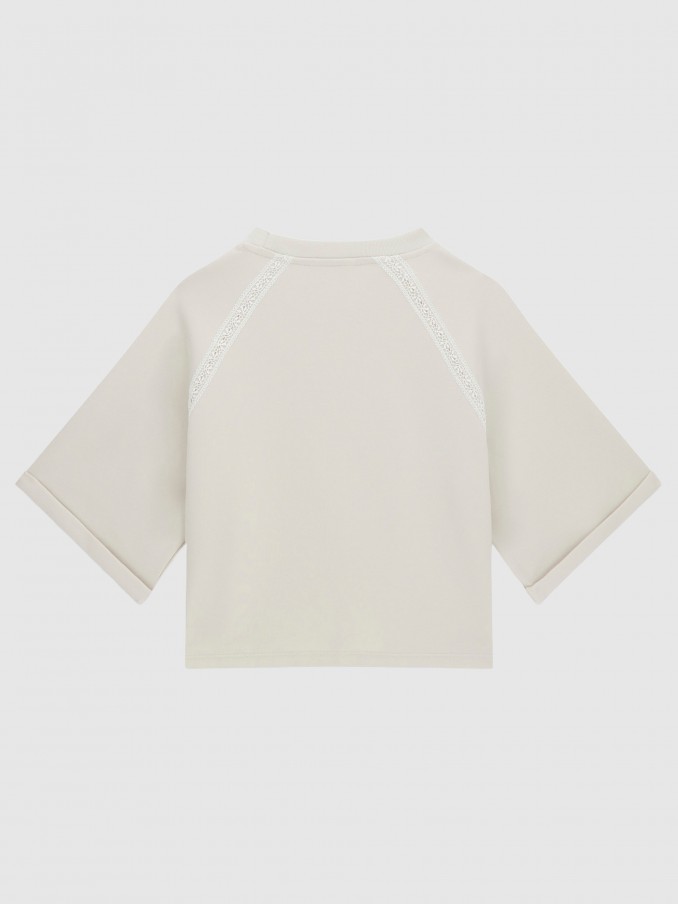 T-Shirt Girl Beige Guess