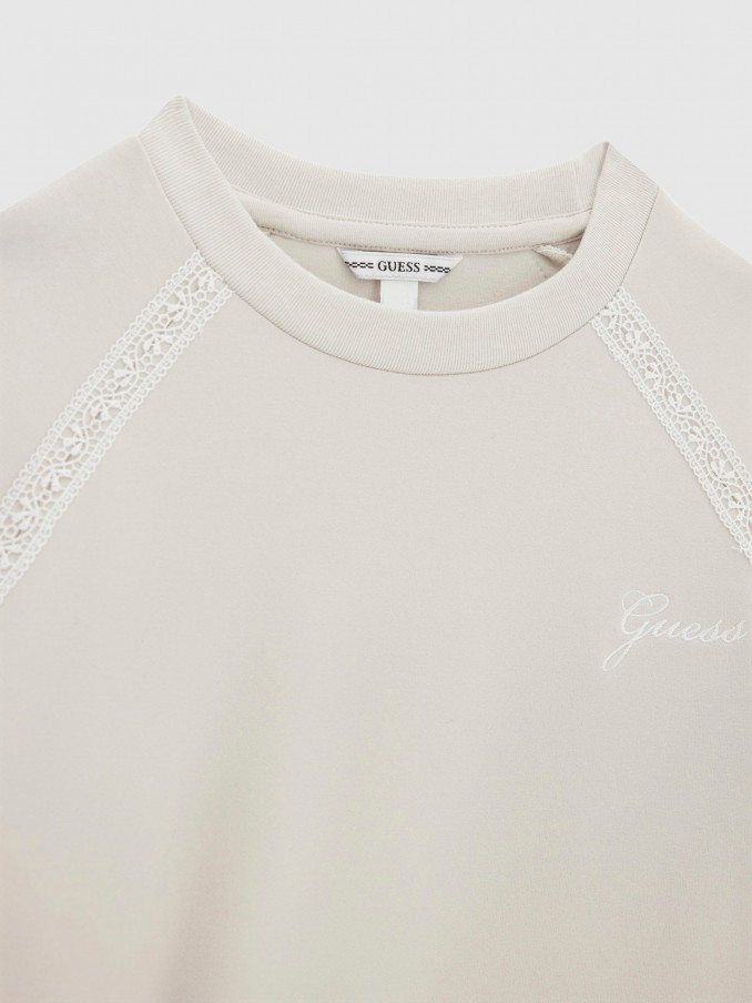 T-Shirt Girl Beige Guess