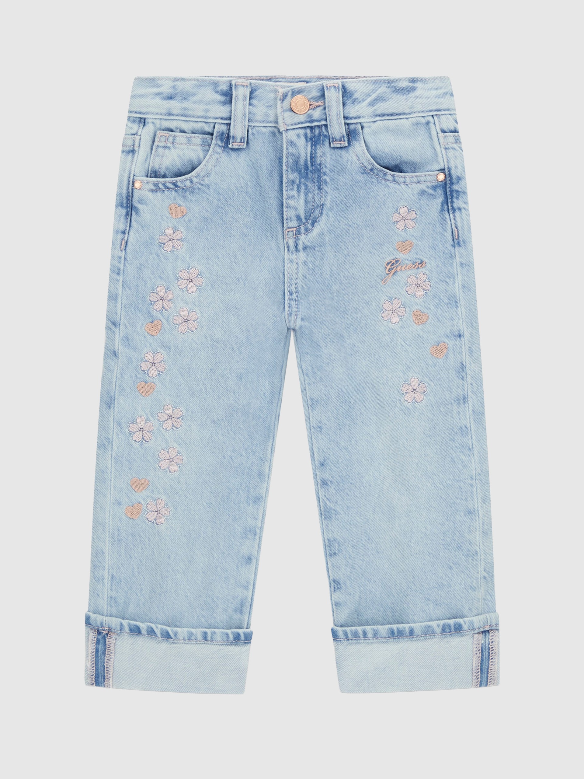 Calças Guess Menina Palazzo Rgd Dnm Pants W/embroi