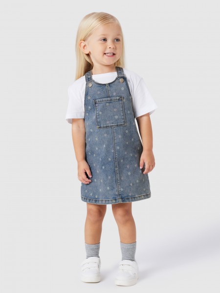 Macacao Menina Nmfrosa Short Dnm Bibskirt 3555-On F Name It