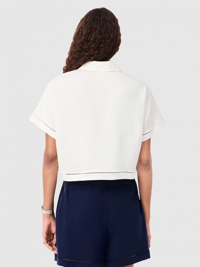 Polo Shirt Woman Cream Lacoste