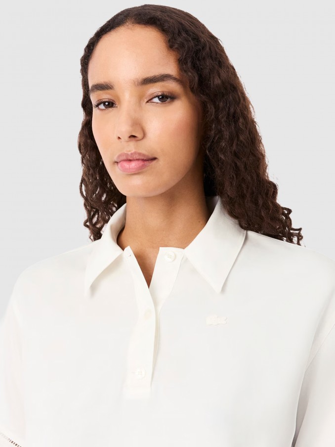 Polo Shirt Woman Cream Lacoste