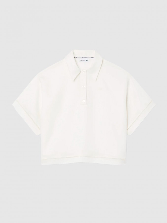 Polo Shirt Woman Cream Lacoste