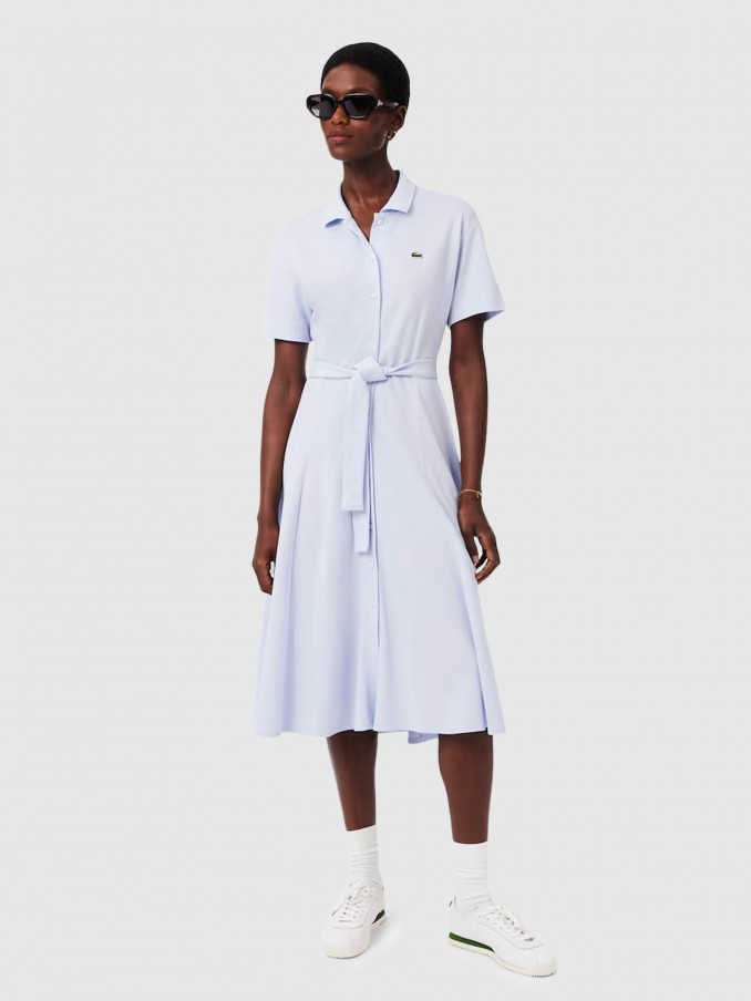 Dress Woman Light Blue Lacoste