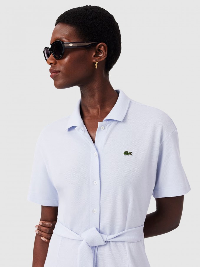 Dress Woman Light Blue Lacoste