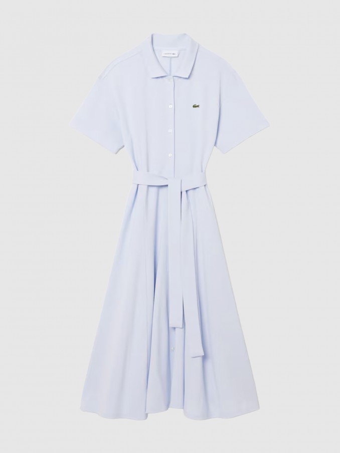 Dress Woman Light Blue Lacoste