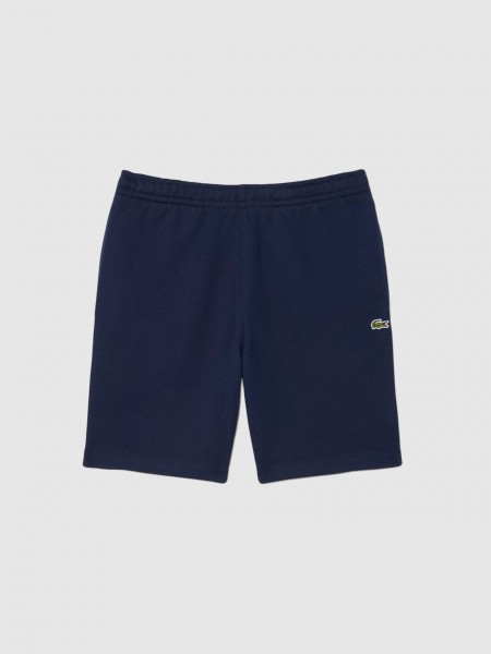 Cal��es Lacoste Homem Lacoste Striped Band Fleece Shorts