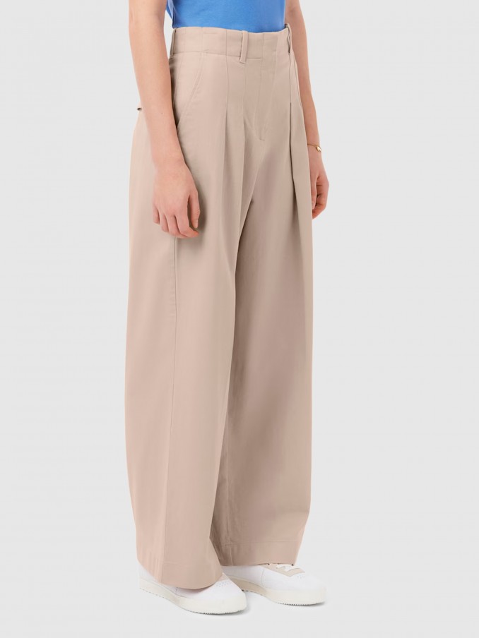 Pants Woman Beige Lacoste