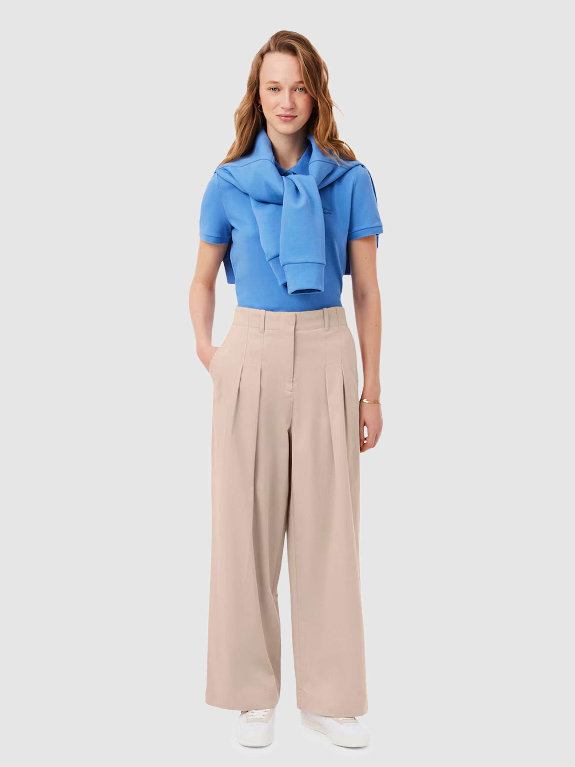 Pants Woman Beige Lacoste