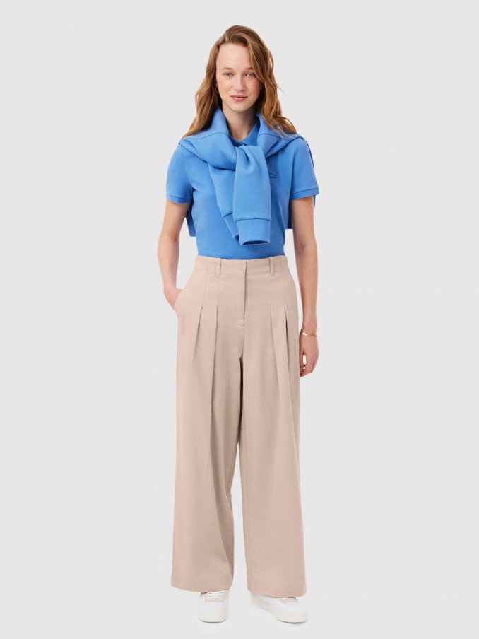 Pants Woman Beige Lacoste
