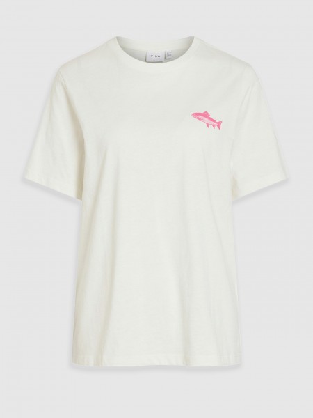 T-Shirt Vila Mulher Vihiva Ss T-Shirt