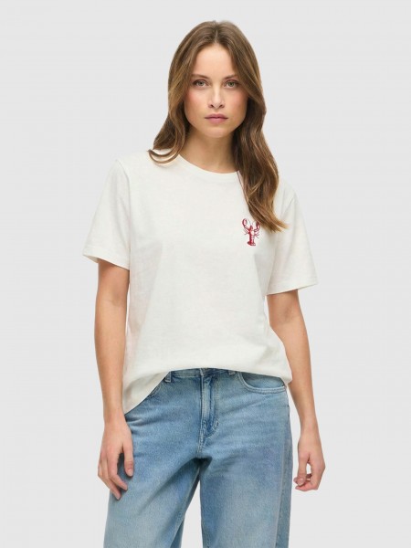 T-Shirt Vila Mulher Vihiva Ss T-Shirt