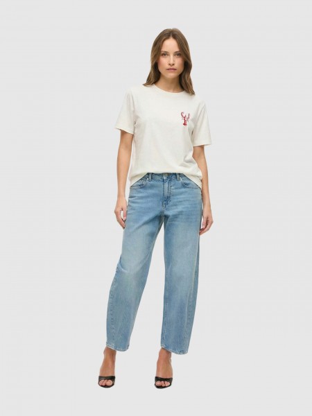 T-Shirt Vila Mulher Vihiva Ss T-Shirt