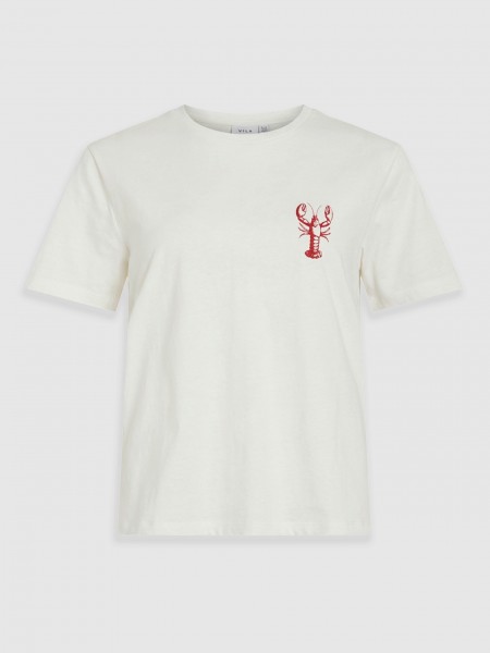 T-Shirt Vila Mulher Vihiva Ss T-Shirt