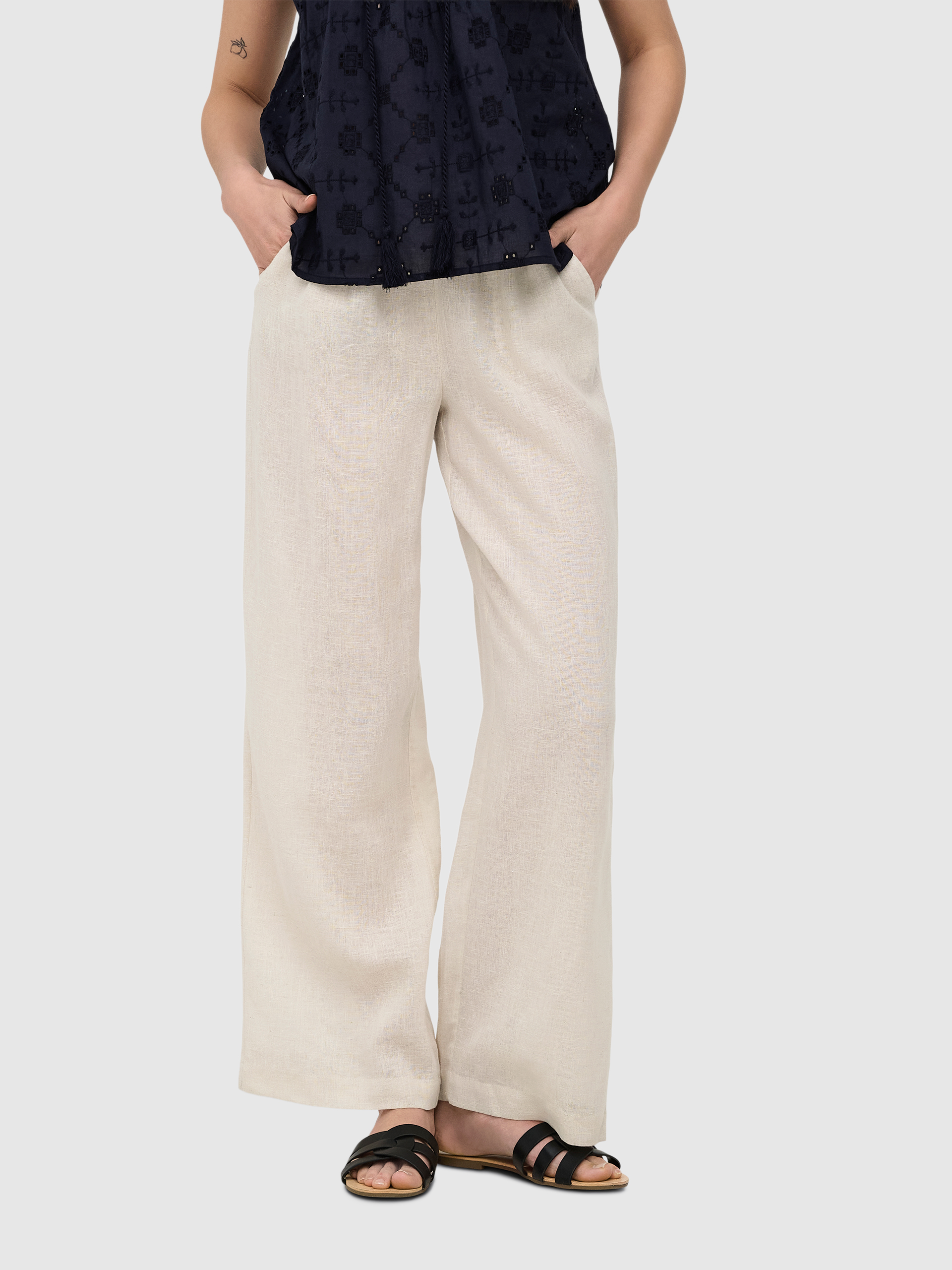 Pantalones Mujer Crema Only