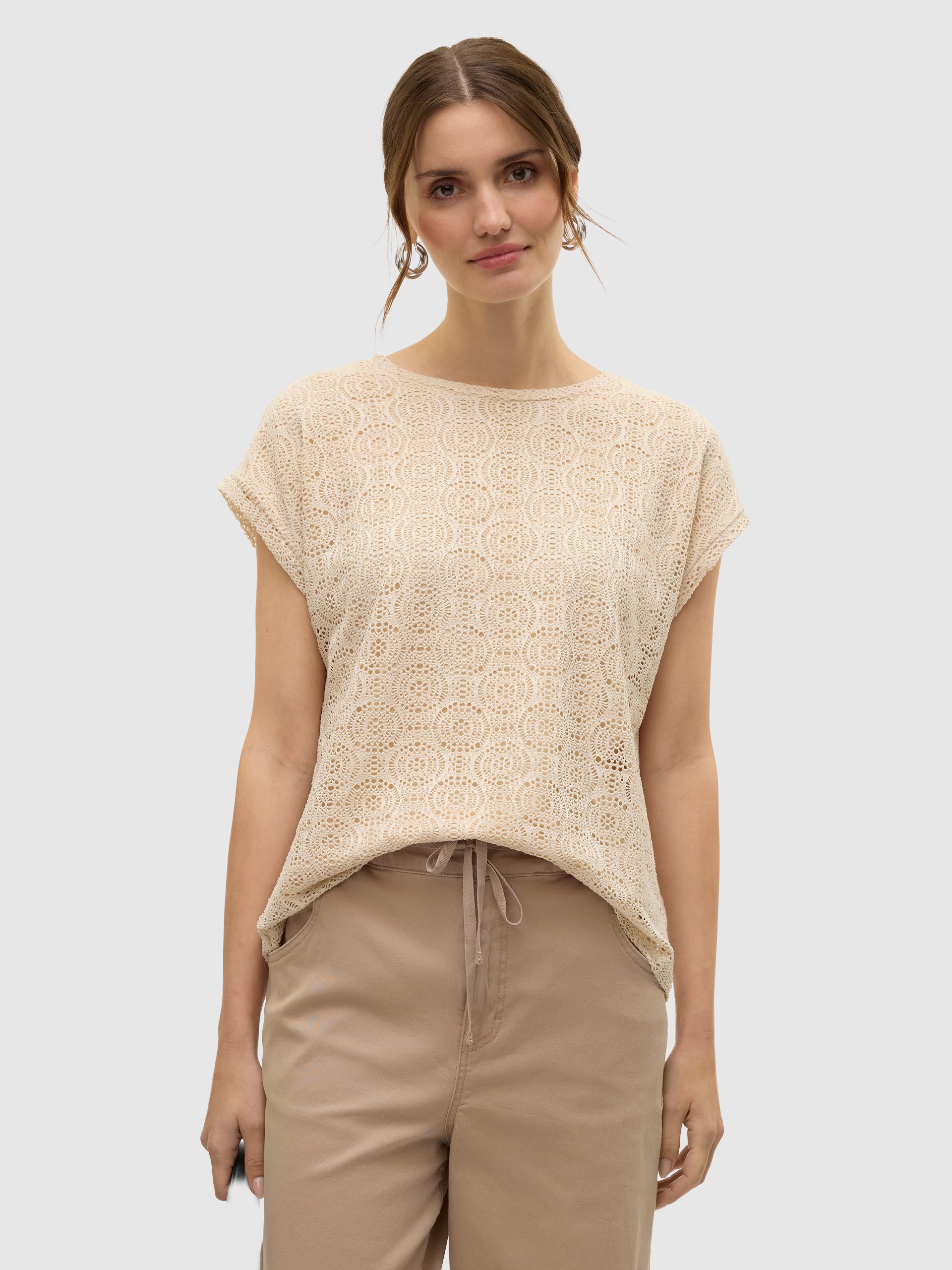 Camiseta Mujer Crema Vero Moda