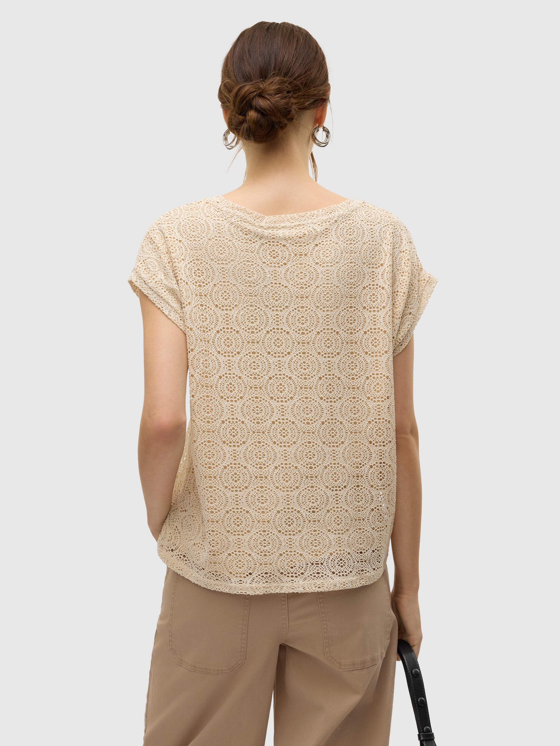 Camiseta Mujer Crema Vero Moda