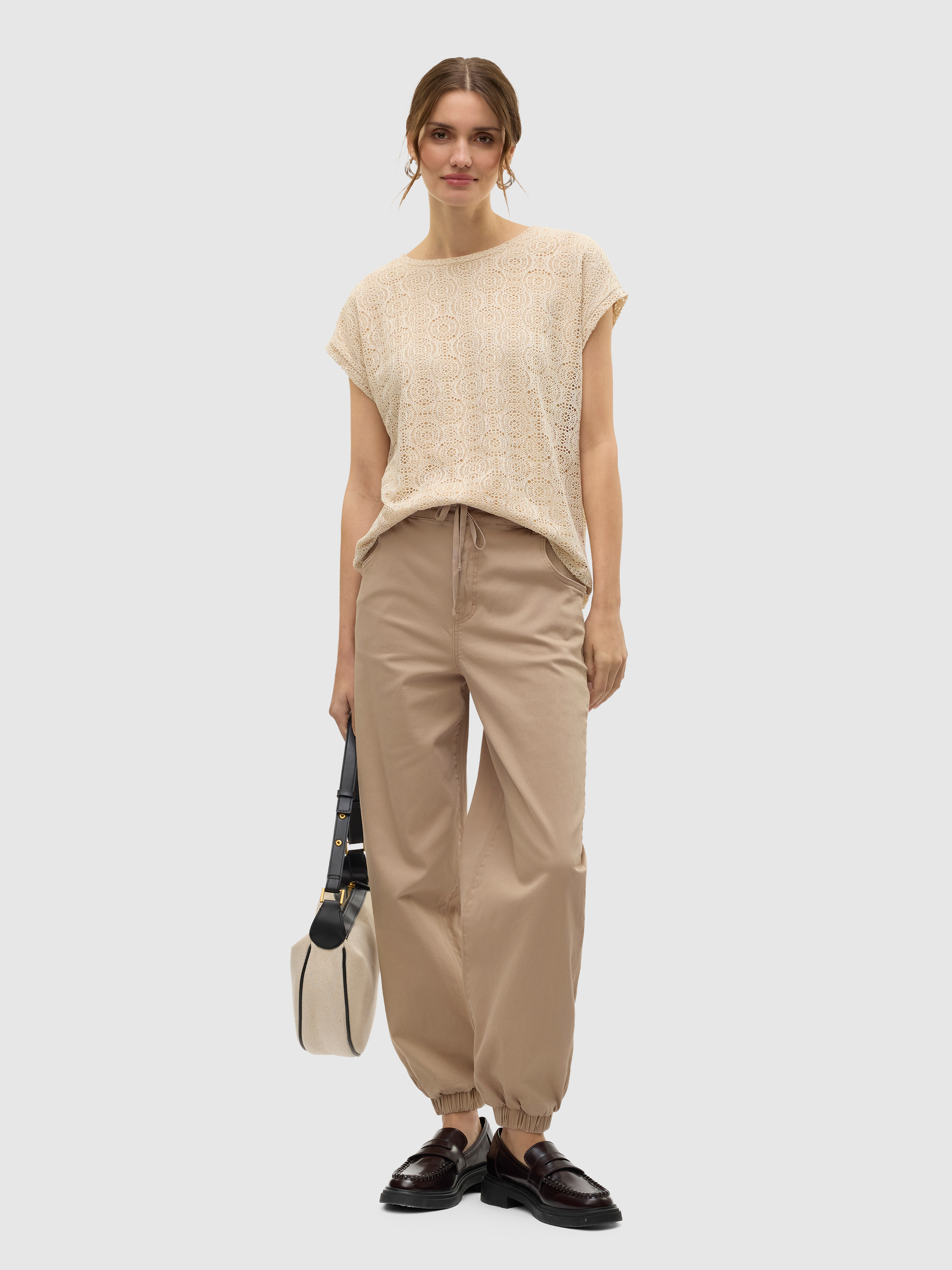 Camiseta Mujer Crema Vero Moda