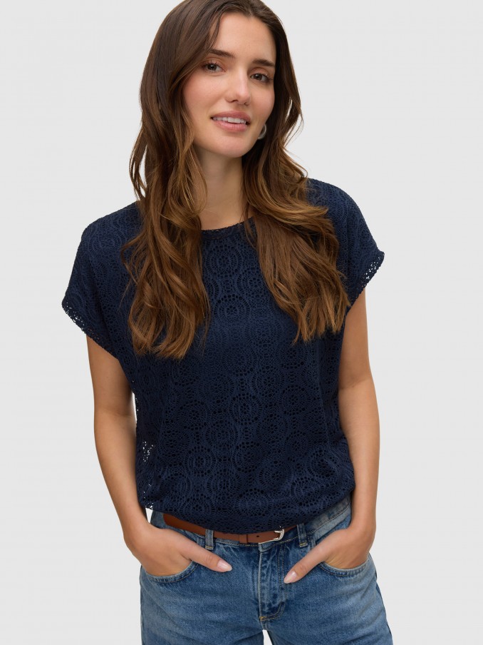 T-Shirt Woman Navy Blue Vero Moda
