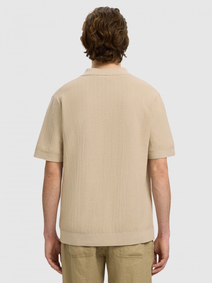 Polo Hombre Beige Selected